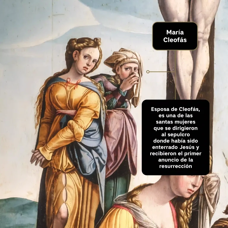 Detalle de María Salomé en el Calvario, obra renacentista atribuida a Jan van Scorel, óleo sobre tabla del siglo XVI.