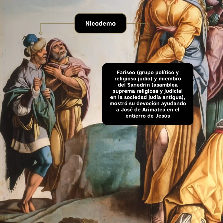 Detalle de la figura de Nicodemo en el óleo sobre tabla titulado Calvario de Jan van Scorel, siglo XVI, perteneciente al Palacio Episcopal de Segovia.