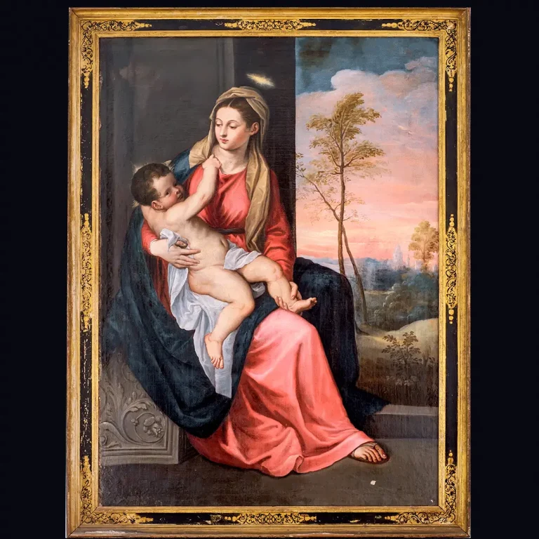 Copia del cuadro Virgen con el Niño de Tiziano, siglo XVI, en el Palacio Episcopal de Segovia