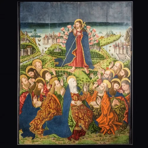 Ascensión de Cristo, pintura hispanoflamenca del Maestro de los Claveles conservada en el Palacio Episcopal de Segovia